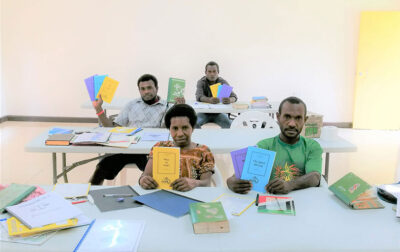 Advanced College Students Study WEI Courses in PNG