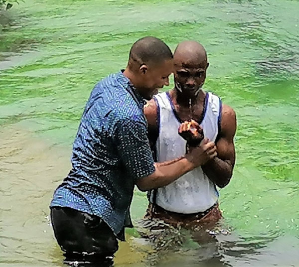 Aniefiok Baptizes Etido Ndaeyo into Christ