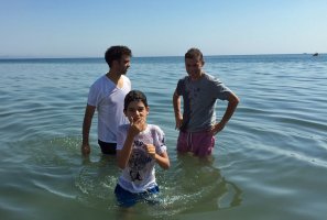 Joel Is Baptized in the Adriatic Sea