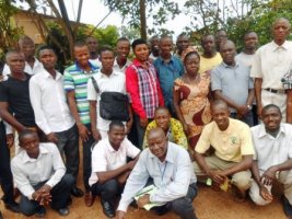Joseph with WEI Students in Bo, Sierra Leone